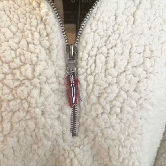 Alsoto Cream Sherpa Fleece 1/4 Zip Cozy Soft Pullover Women's Size Medium or Lg - Picture 3 of 6